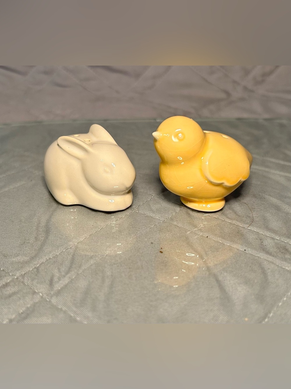 Hallmark Yellow Chick and Cream Bunny Salt & Pepper Shaker Set